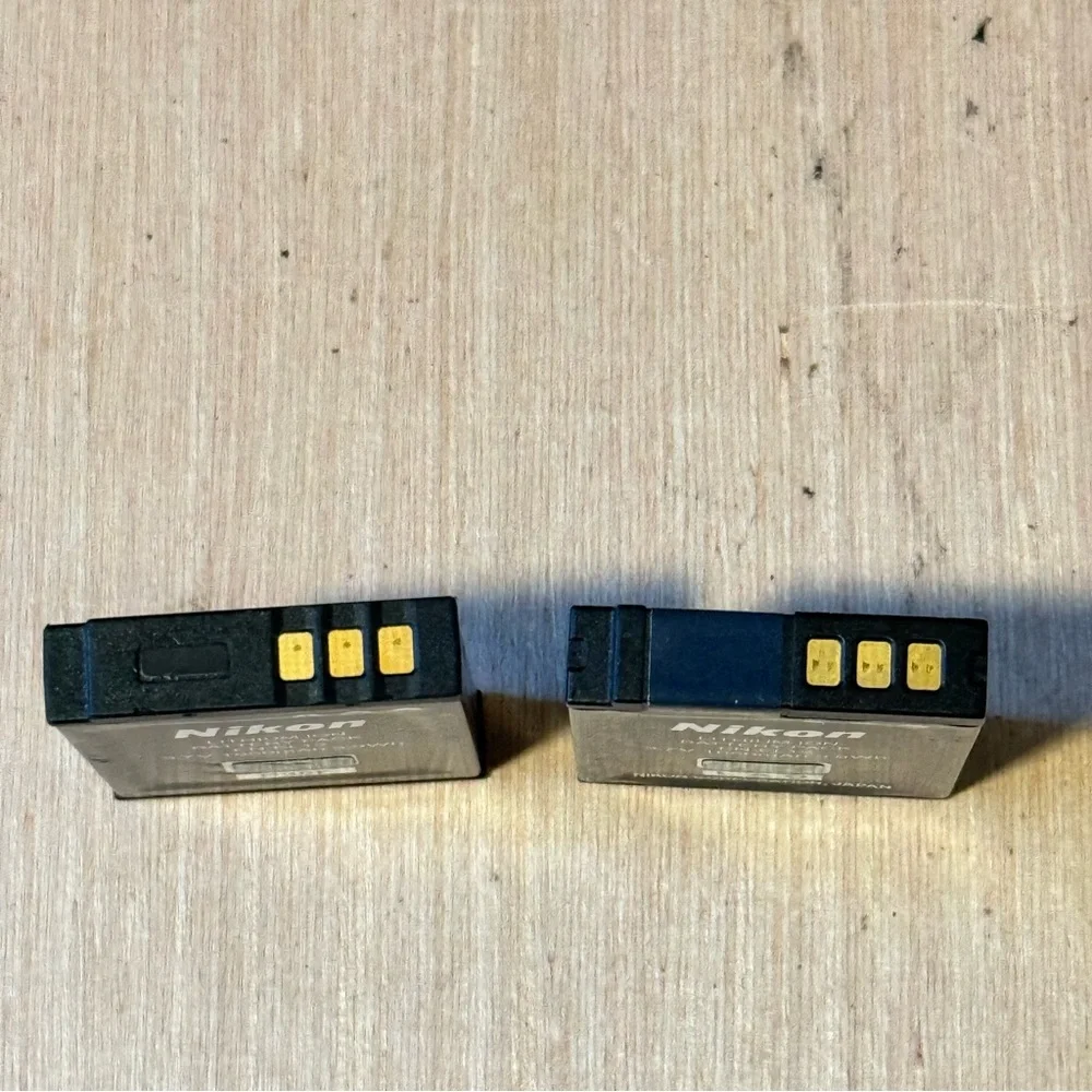 2-Nikon OEM EN-EL12 1050mAh Li-Ion Battery Used Tested Good w/Charge Read Info!